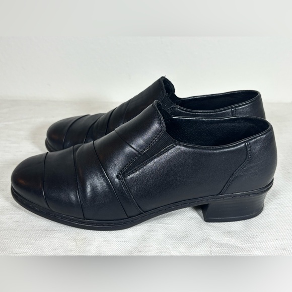 Rieker Antistress Black Leather Slip-On Comfort Loafers Women’s 5 - Picture 1 of 8